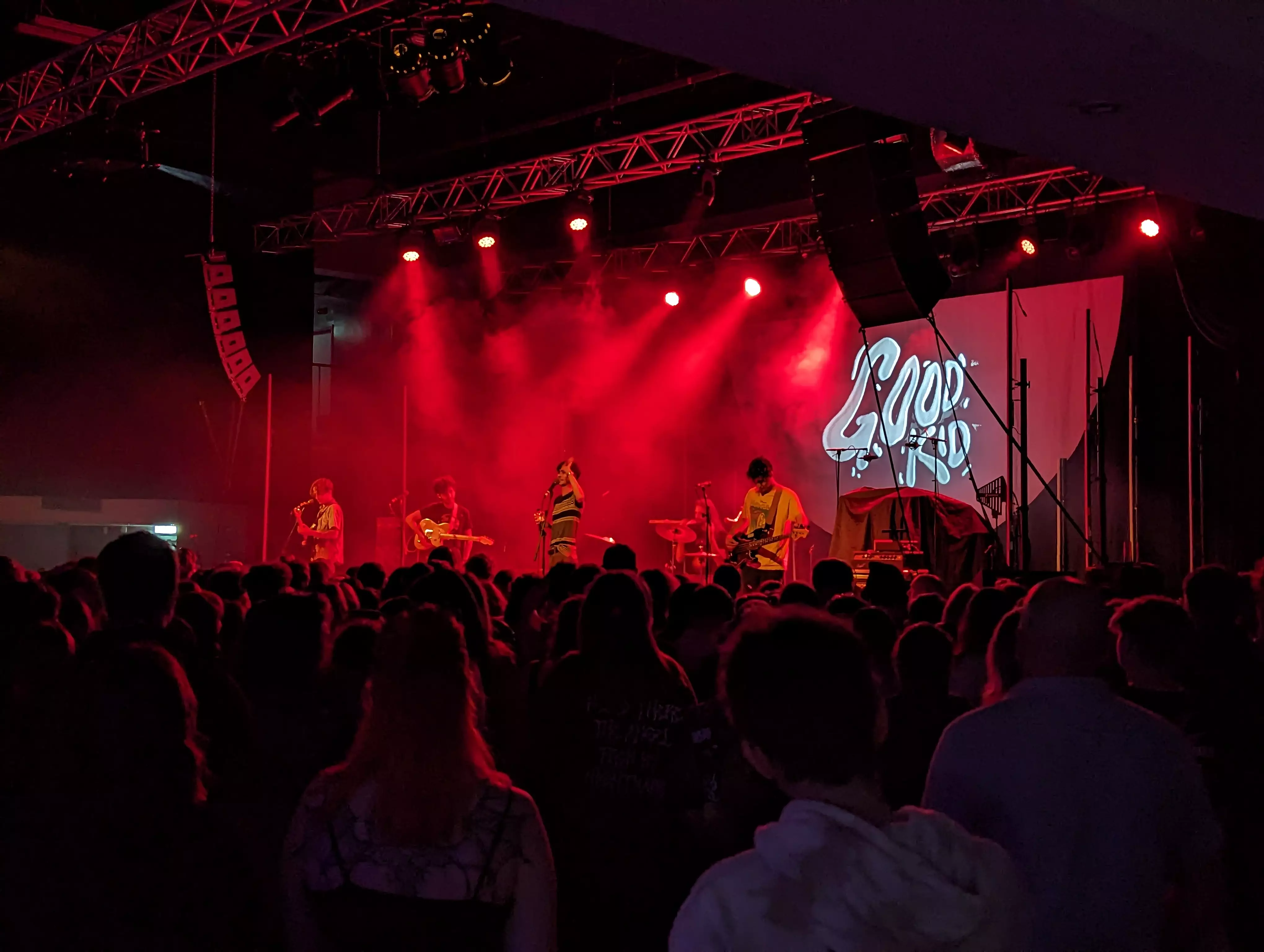 Crowd watching Good Kid at a live music gig