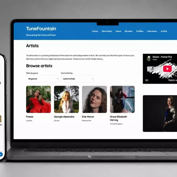 What’s new on TuneFountain: artist pages, share cards and phone notifications